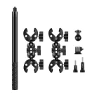 Motorkerékpár/kerékpár tartó PULUZ két bilinccsel és szelfibottal 150 cm
