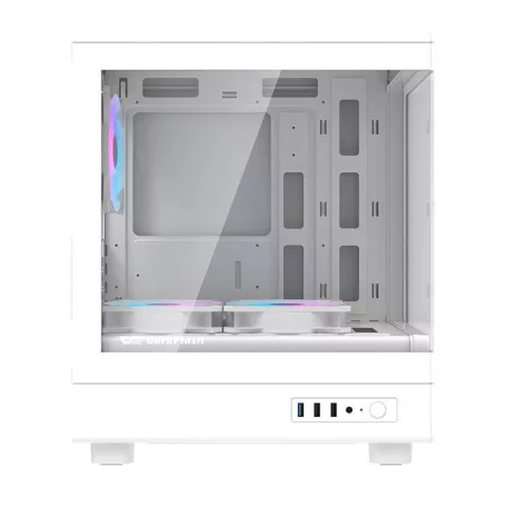 Darkflash DB330M számítógépház + 3 ARGB ventilátor (fehér)