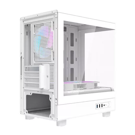Darkflash DB330M számítógépház + 3 ARGB ventilátor (fehér)