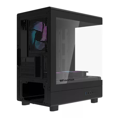 Darkflash DB330M számítógépház + 3 ARGB ventilátor (fekete)