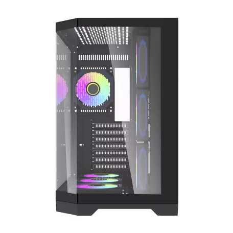 Darkflash FT418 PRO számítógépház + 7 ARGB ventilátor (fekete)