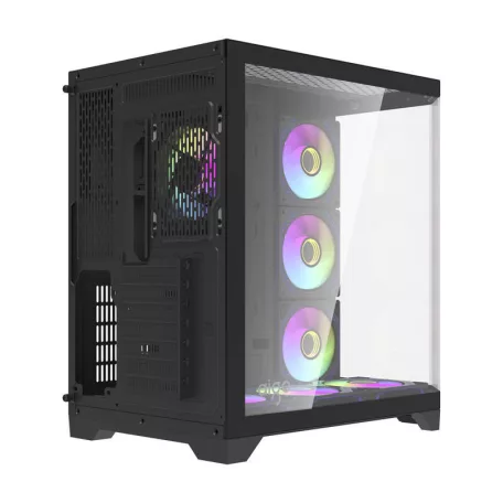 Darkflash FT418 PRO számítógépház + 7 ARGB ventilátor (fekete)
