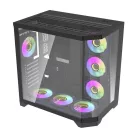 Darkflash FT418 PRO számítógépház + 7 ARGB ventilátor (fekete)