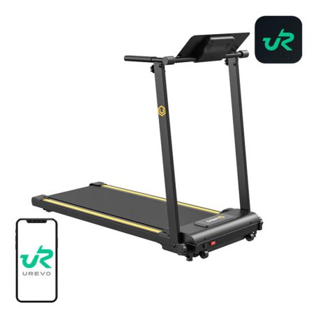 UREVO Foldi Mini elektromos futópad (fekete és narancssárga)