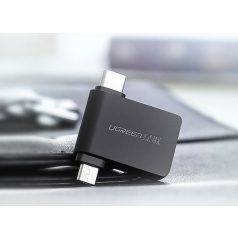 UGREEN adapter OTG, USB 3.0, USB-C és mikro USB (fekete)