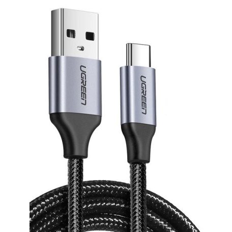 USB-USB-C QC3.0 UGREEN kábel 0,5 m alumínium csatlakozóval (fekete)