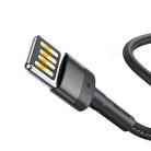Baseus Cafule 2,4A 1 m-es Lightning USB-kábel (kétoldalas) (szürke-fekete)