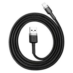   Baseus Cafule 2.4A Lightning USB-kábel 0.5m (szürke-fekete)