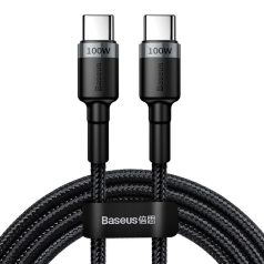   Baseus Cafule USB-C-USB-C kábel, QC 3.0, PD 2.0, 100 W, 5A, 2 m (szürke-fekete)