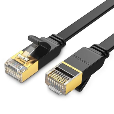 UGREEN NW106 Ethernet RJ45 lapos hálózati kábel, Cat.7, STP, 1 m (fekete)
