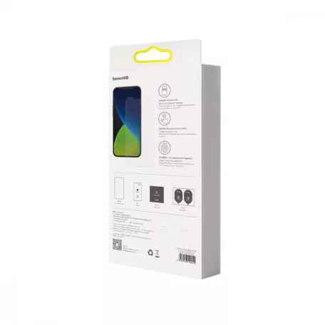 Baseus edzett üvegfólia 0,3 mm-es iPhone 12/12 Pro  készülékhez (2 db)
