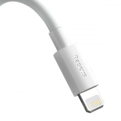   Baseus Simple Wisdom USB-Lightning kábel, 2.4A, 1.5m, 2db (fehér)