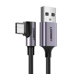   UGREEN US284 USB és USB-C közötti ferde kábel, 3A , 2m (fekete)
