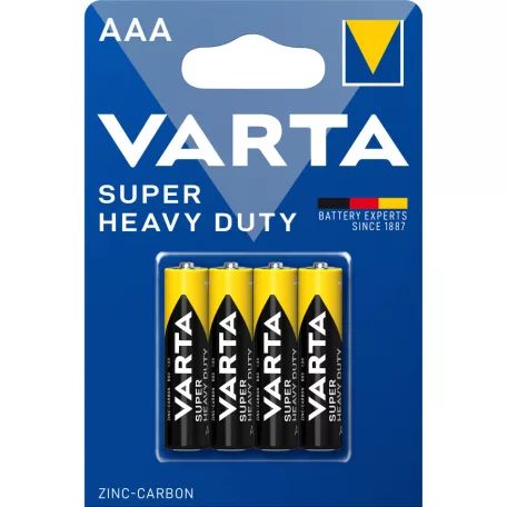 VARTA Super Heavy Duty Tartós elem 1,5V AAA 4db/csomag